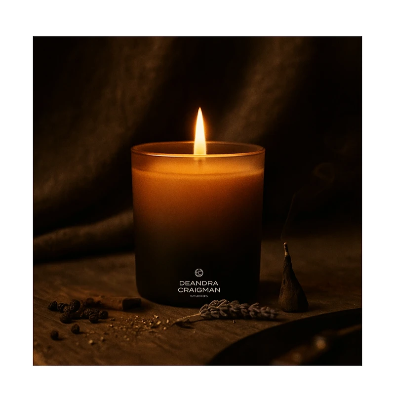 DeAndra Craigman Studios Pepper & Bergamot Candle & Playlist