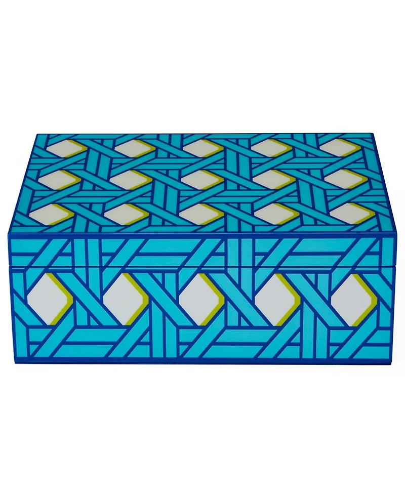 Jonathan Adler Basketweave Lacquer 10" Medium Box