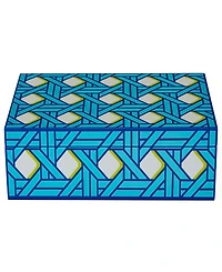 Jonathan Adler Basketweave Lacquer 10" Medium Box