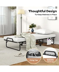 Sugift Cot Size Folding Bed with Memory Foam Mattress and Pillow