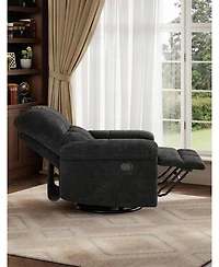 gaomon Oversized Swivel Rocker Recliner - Chenille Upholstered, 350lb Capacity, Infinite Recline for Living Room