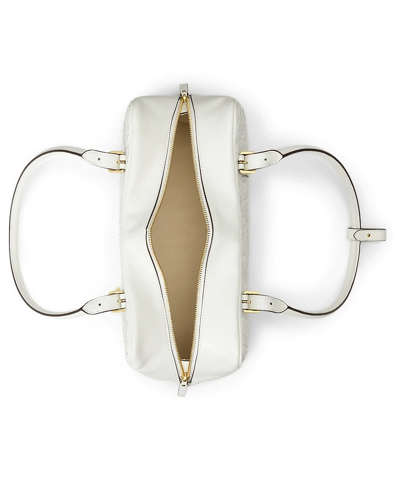 Lauren Ralph Lauren Marcy Large Perforated Nappa Leather Satchel Bag