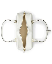 Lauren Ralph Lauren Marcy Large Perforated Nappa Leather Satchel Bag