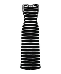 Ivonne Women's Sleeveless Striped Knit Long Dress