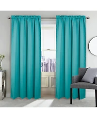 Rt Designers Collection 100% Polyester Twilight Blackout Rod Pocket Curtain Panel