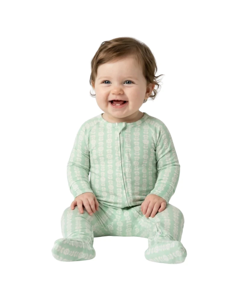 Motette Baby Girls Mint Meadows Bamboo Sleeper