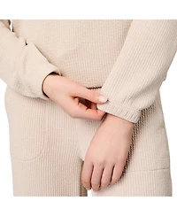 Free Country Women's Ripple Knit Long Sleeve Pullover Top