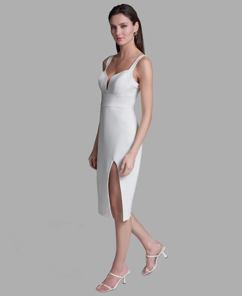Bcbg Women's Deep V-Neck Sheath Midi Dress