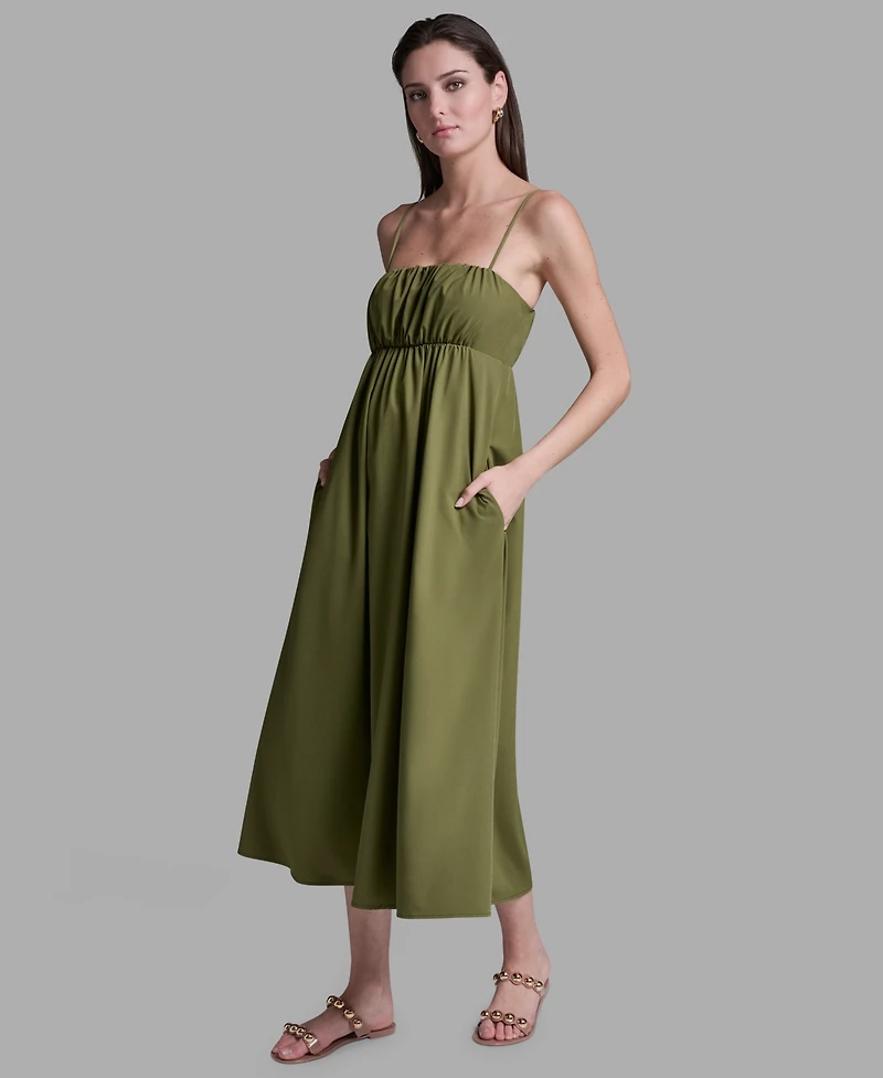 Bcbg Women's Square Neck Midi Dress