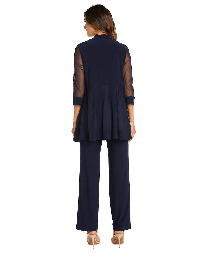 R & M Richards Embellished Layered-Look Pantsuit