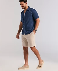 Cubavera Men's Solid Textured Camp Collar Shirt