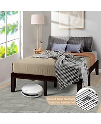 Sugift 14 in Wood Platform Bed Frame with Slat Support