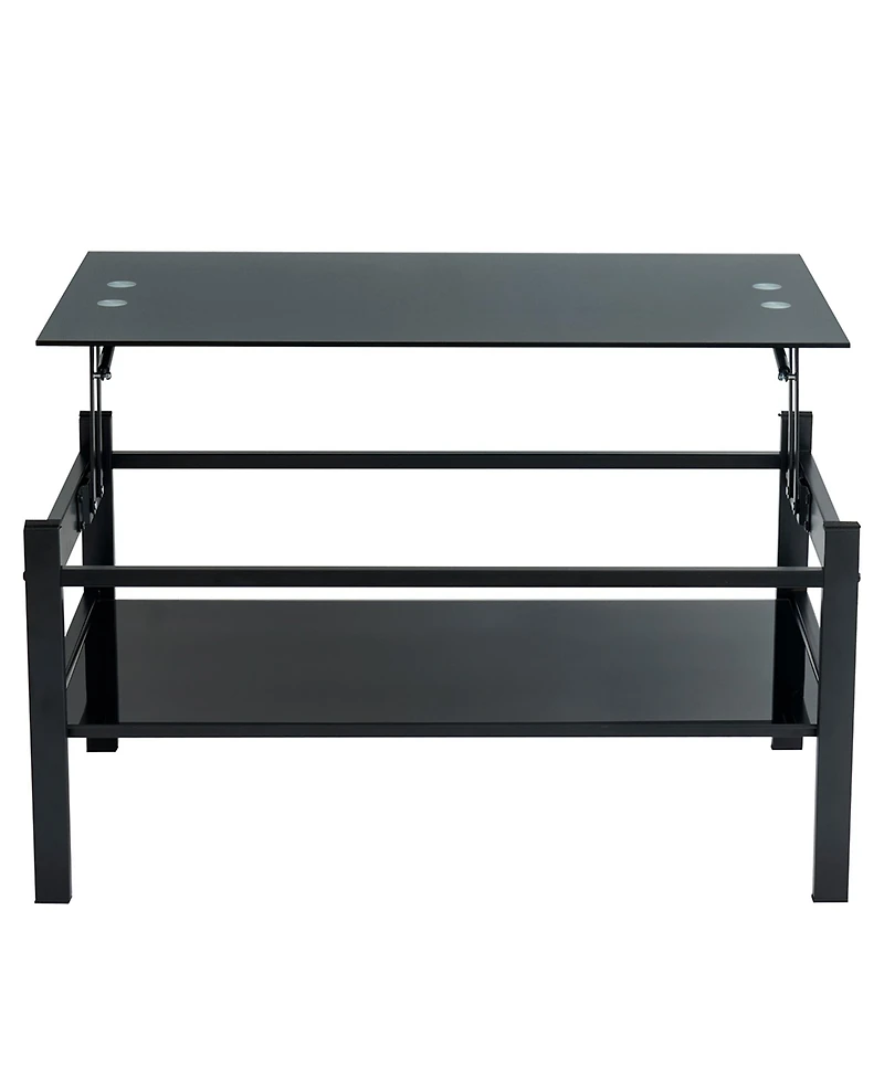Rainsken Glass Lift Top Coffee Table