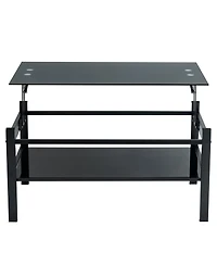 Rainsken Glass Lift Top Coffee Table