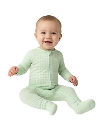 Motette Baby Boy's Pistachio Gingham Bamboo Sleeper