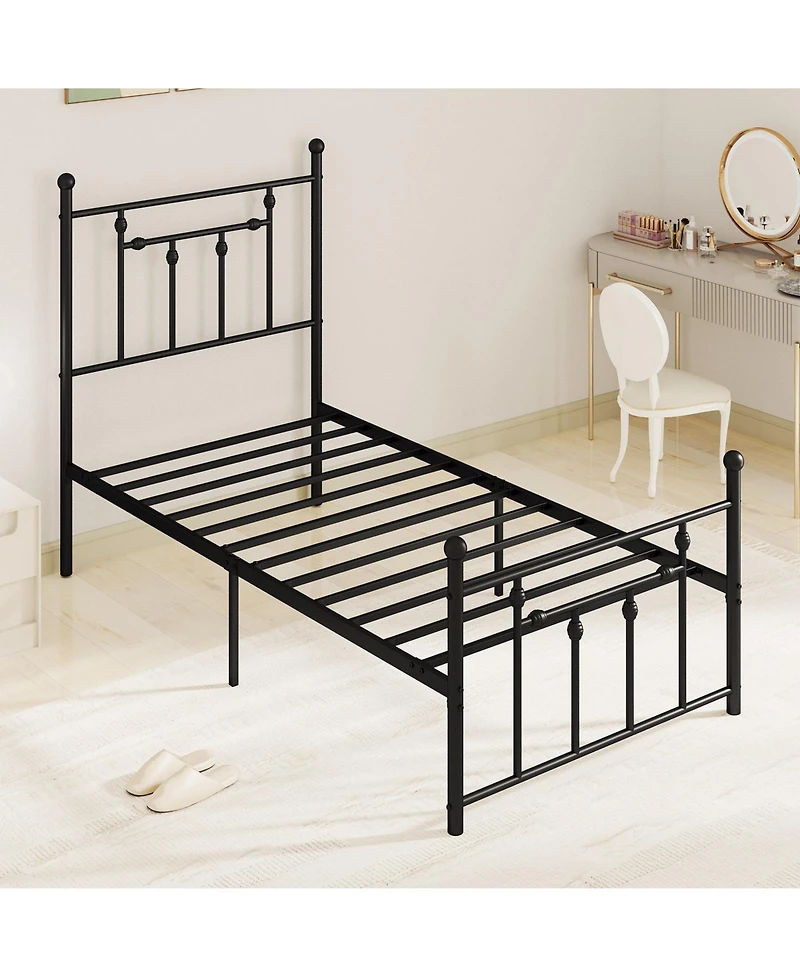 Sugift Heavy Duty Metal Bed Frame with Headboard