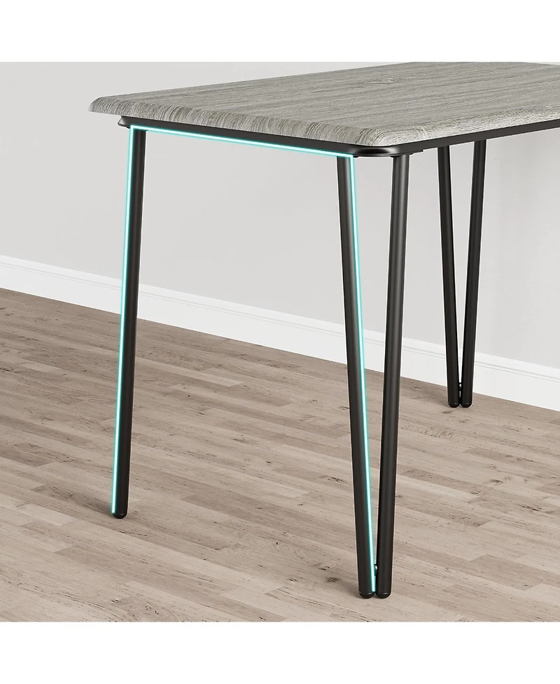 gaomon Modern 3-Piece Dining Table Set for 2, Square Table and Upholstered Chairs for Apartment, Kitchen, Office