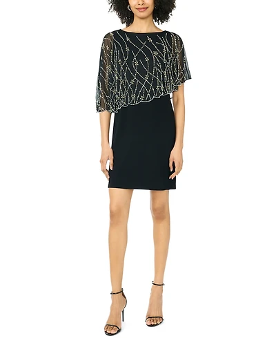 Msk Petite Crewneck A-Line Dress