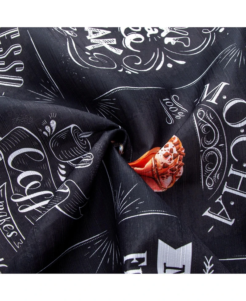 Rt Designers Collection Polyester Cucina Coffee 3 Piece Kitchen Curtains Valance and Tiers Set 52" x 18" Muticolor