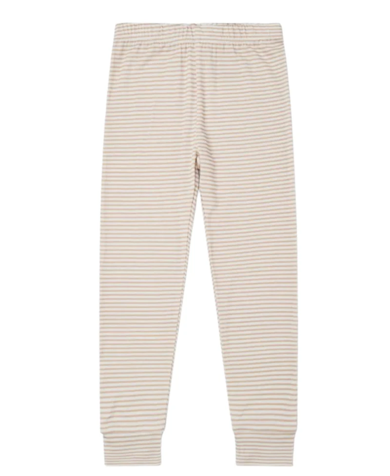 Motette Toddler Boys Oatmeal Stripe Bamboo Pajama Set