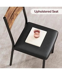 gaomon 5 Piece Dining Set for 4, Modern Rectangle Table with Upholstered Chairs, Kitchen or Office, Breakfast Nook Furniture