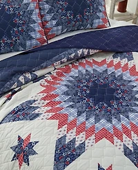 Donna Sharp Bluefield Star Floral -Pc. Quilt Set