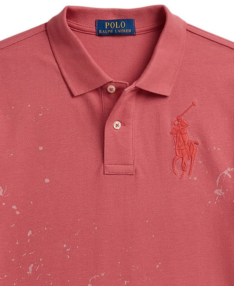 Polo Ralph Lauren Boys' 8-20 Big Pony Paint-Print Mesh Shirt