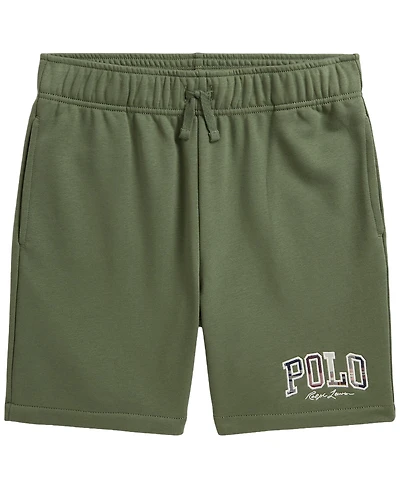 Polo Ralph Lauren Boys' 8-20 Madras-Logo French Terry Shorts