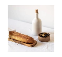 Gharyan Stoneware, Olive Wood Bread Slicing Board