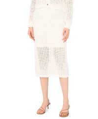 CeCe Women's Mesh Pencil Midi Skirt