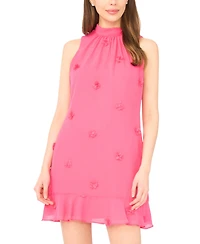 CeCe Women's High-Neck Floral Mini Dress