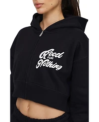 Good For Nothing Women's Funk Relaxed Crop Zip Hoodie
