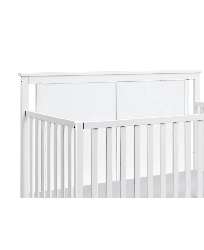 Flynama Mini Crib with Mattress Pad 3in1 Convertible Design Reversible Back Panel and Adjustable Mattress Heights for Nursery