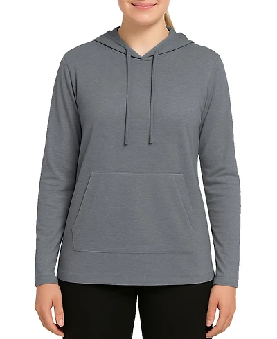 Blue Ice Women's Loose Fit Cotton Lightweight Casual Pullover Drawstring Hoodie With Pocket