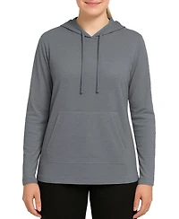 Blue Ice Women's Loose Fit Cotton Lightweight Casual Pullover Drawstring Hoodie With Pocket