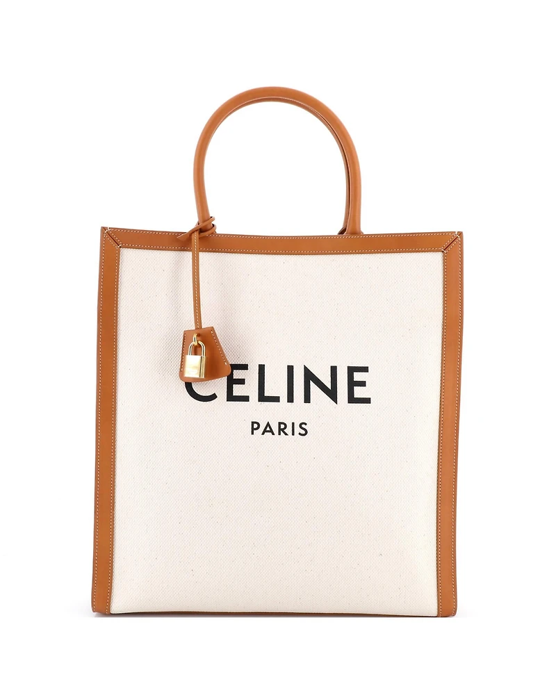 Pre-Owned Celine Large Vertical Cabas Tote Canvas with Leather