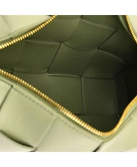 Pre-Owned Bottega Veneta Brick Cassette Shoulder Bag Maxi Intrecciato Leather