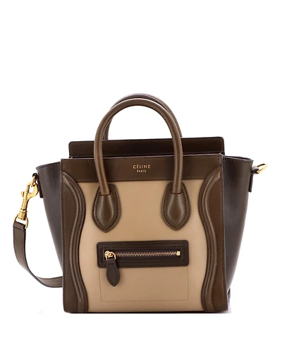 Pre-Owned Celine Nano Bicolor Luggage Bag Smooth Leather