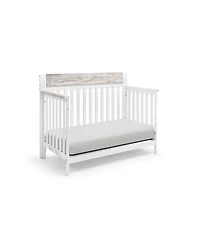 Flynama two tone 4 in 1 convertible crib with three level mattress adjustment safe non toxic finish for baby nursery