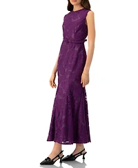 Ivonne Women's Sleeveless Lace Long Dress