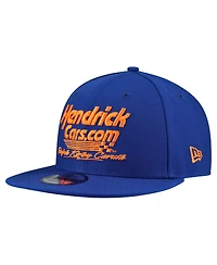 New Era Men's Blue Jr Motorsports 88 HendrickCars.com Script 9FIFTY Snapback Hat