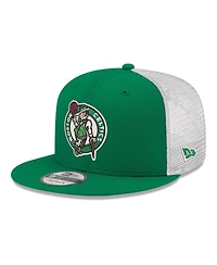New Era Men's Kelly Green Boston Celtics Core Logo Meshback 9FIFTY Snapback Hat