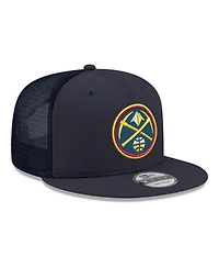 New Era Men's Navy Denver Nuggets Core Logo Meshback 9FIFTY Snapback Hat