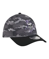 New Era Men's Black Minnesota Vikings Camo A-Frame 39THIRTY Flex Hat