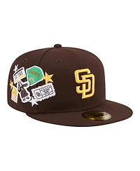 New Era Men's Brown San Diego Padres City Patch 59FIFTY Fitted Hat