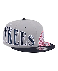 New Era Men's Gray/Navy New York Yankees Stretched Two-Tone 9FIFTY Adjustable Hat