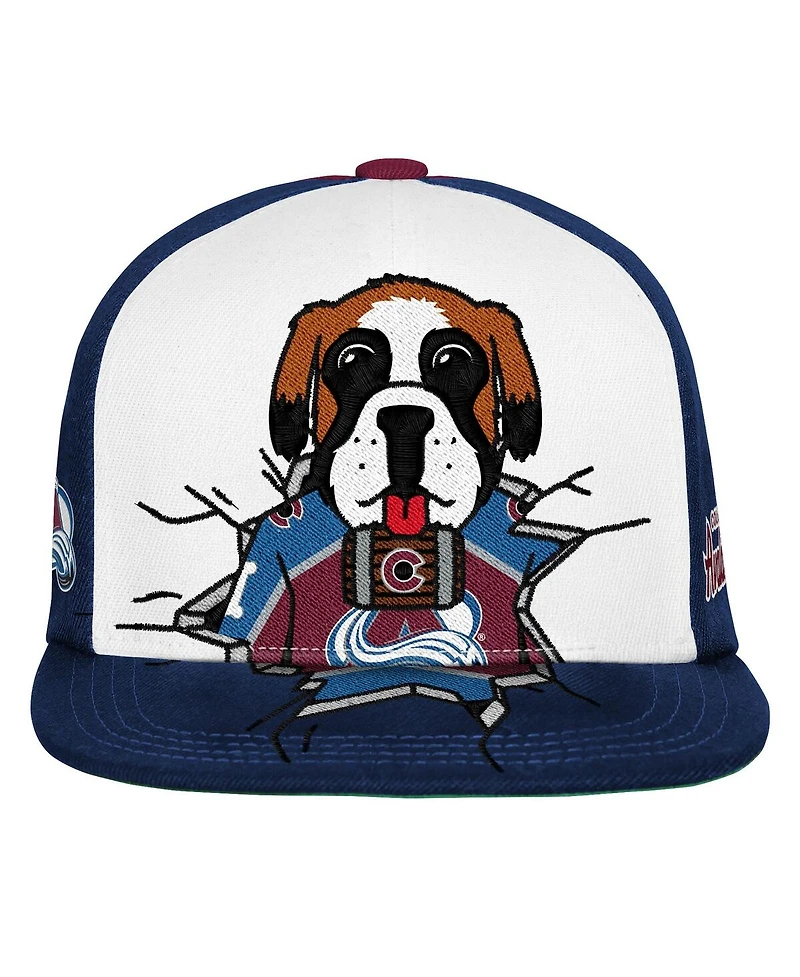 Mitchell & Ness Big Boys and Girls Maroon Colorado Avalanche Mascot Snapback Hat
