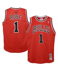 Mitchell & Ness Big Boys and Girls Derrick Rose Red Chicago Bulls 2008/09 Hardwood Classics Swingman Jersey