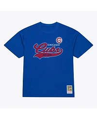 Mitchell & Ness Men's Royal Chicago Cubs Script Sweep Arch T-Shirt