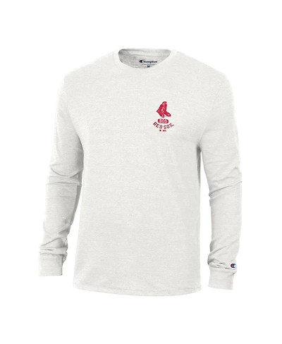 Champion Men's White Boston Red Sox Cooperstown Winning Tradition Tri-Blend Long Sleeve T-Shirt